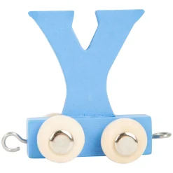 Small Foot - Houten Lettertrein Blauw - Y - 12 stuks