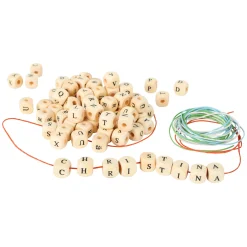 Small Foot - Houten Letterkralen Kettingen Maken, 300 Kralen