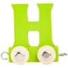 Small Foot - Houten Lettertrein Groen - H - 12 stuks