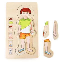 Small Foot - Houten Lichaamspuzzel Jongen, 29st.