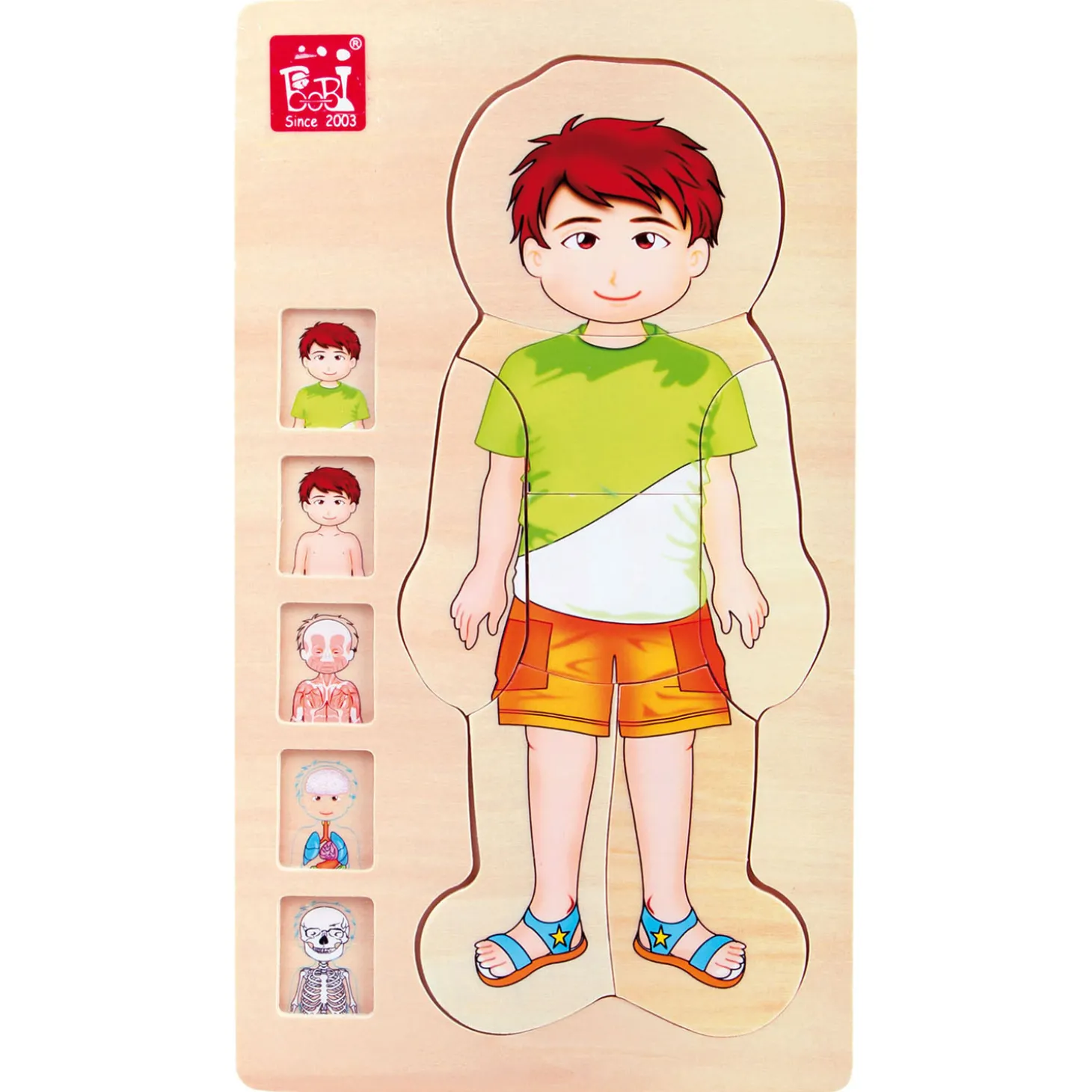 Small Foot - Houten Lichaamspuzzel Jongen, 29st.