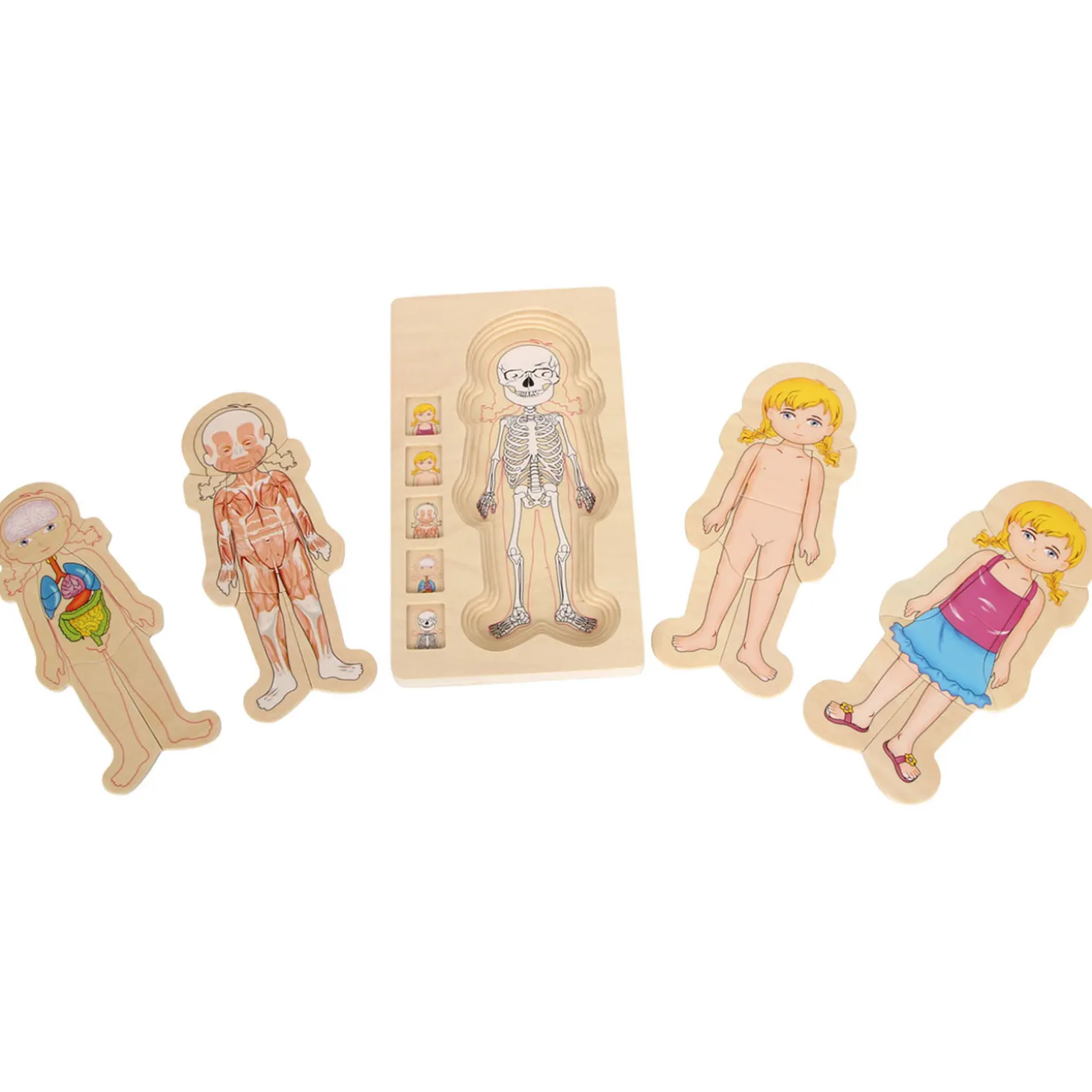 Small Foot - Houten Lichaamspuzzel Meisje, 29st.