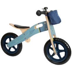 Small Foot - Houten Loopfiets Vliegtuig Blauw