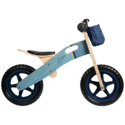 Small Foot - Houten Loopfiets Vliegtuig Blauw