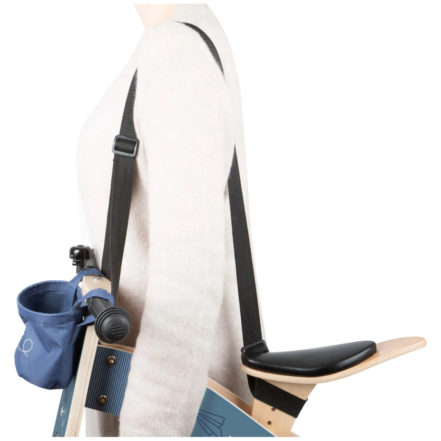 Small Foot - Houten Loopfiets Vliegtuig Blauw