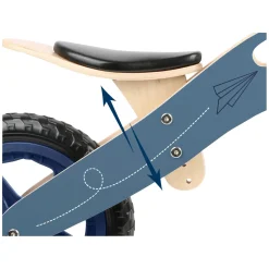 Small Foot - Houten Loopfiets Vliegtuig Blauw