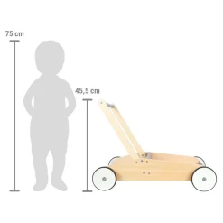 Small Foot - Houten Loopwagen Grijs