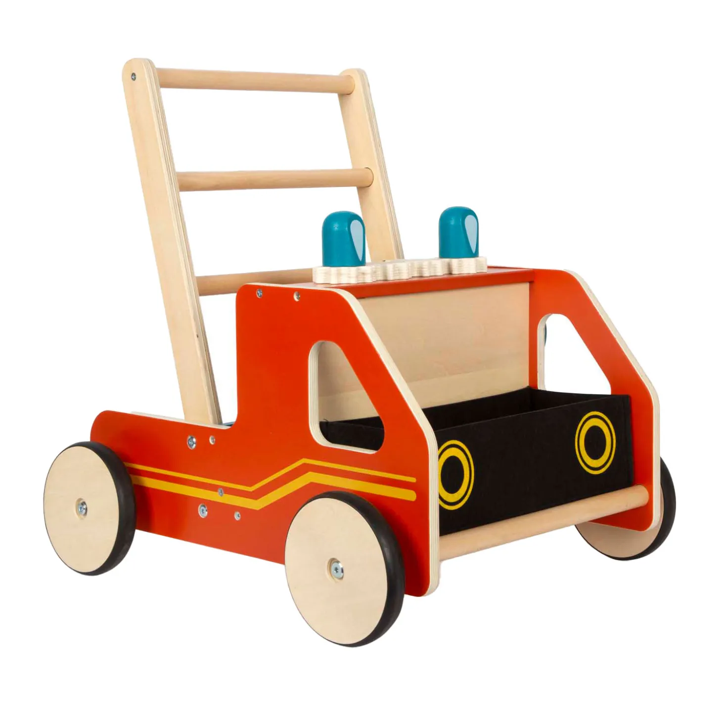 Small Foot - Houten Loopwagen Brandweer