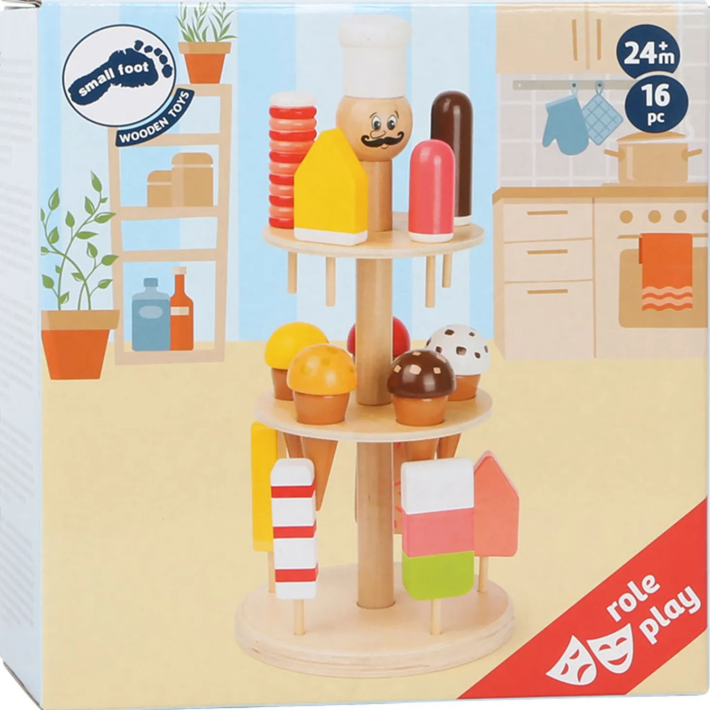 Small Foot - Houten Luigi IJskraam, 16dlg.
