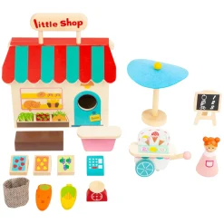 Small Foot - Houten Meeneem Speelwinkel Poppenhuis, 15dlg.