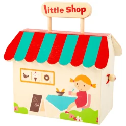 Small Foot - Houten Meeneem Speelwinkel Poppenhuis, 15dlg.