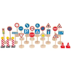 Small Foot - Houten Mini Verkeersbordenset, 25dlg.