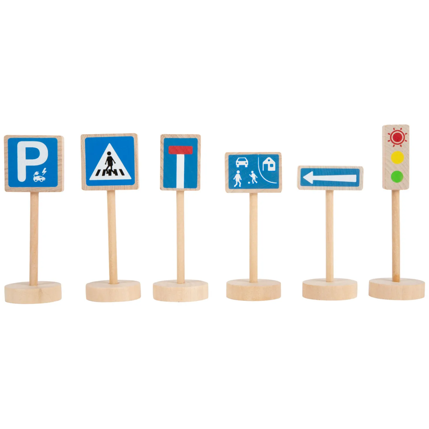 Small Foot - Houten Mini Verkeersbordenset, 25dlg.