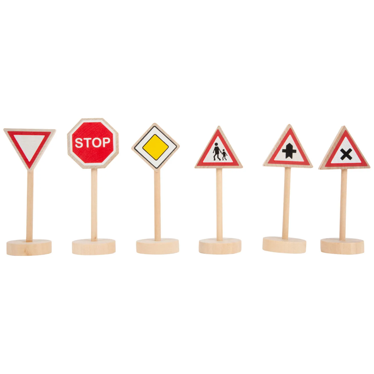 Small Foot - Houten Mini Verkeersbordenset, 25dlg.