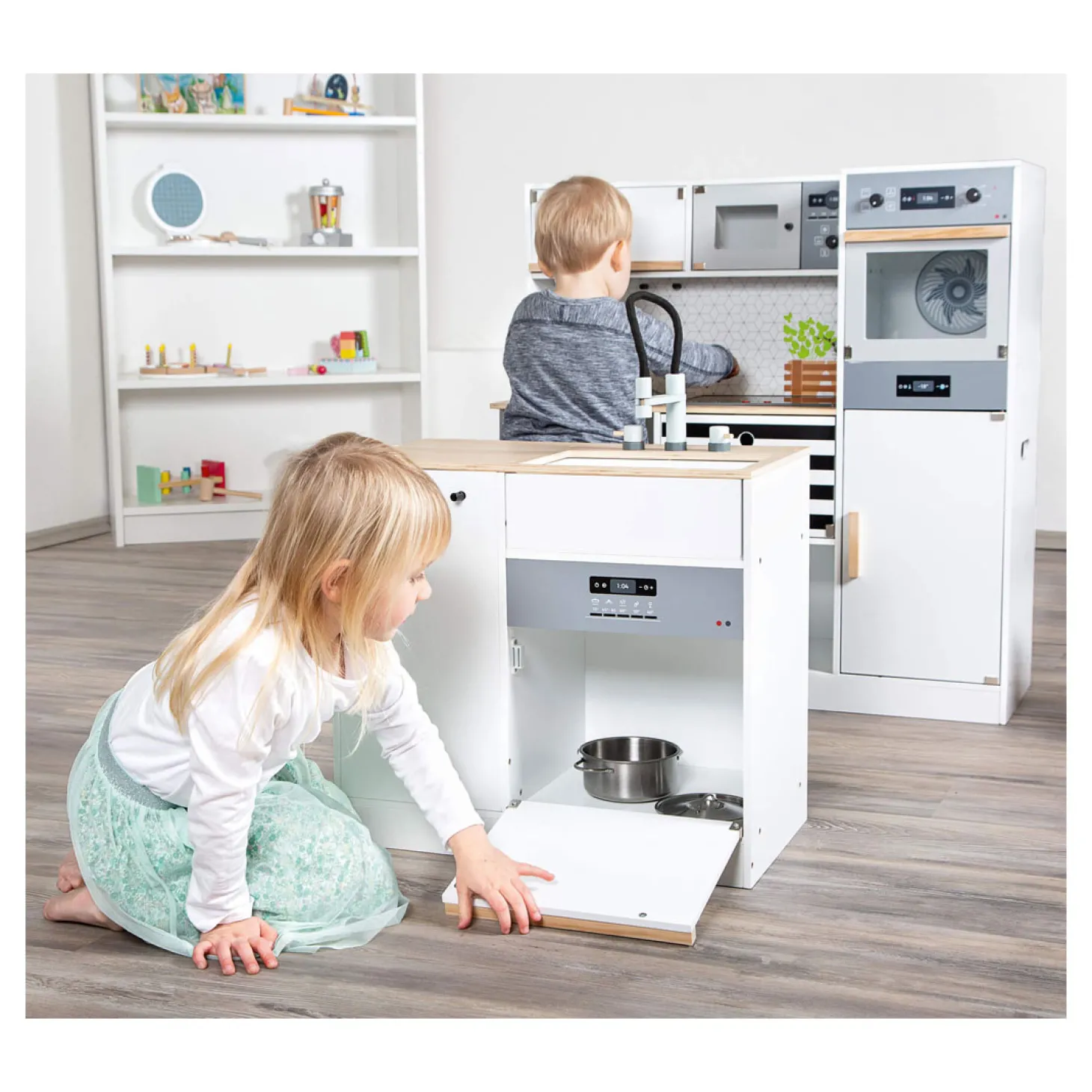 Small Foot - Houten Modulaire Speelkeuken XL Wit, 9dlg.