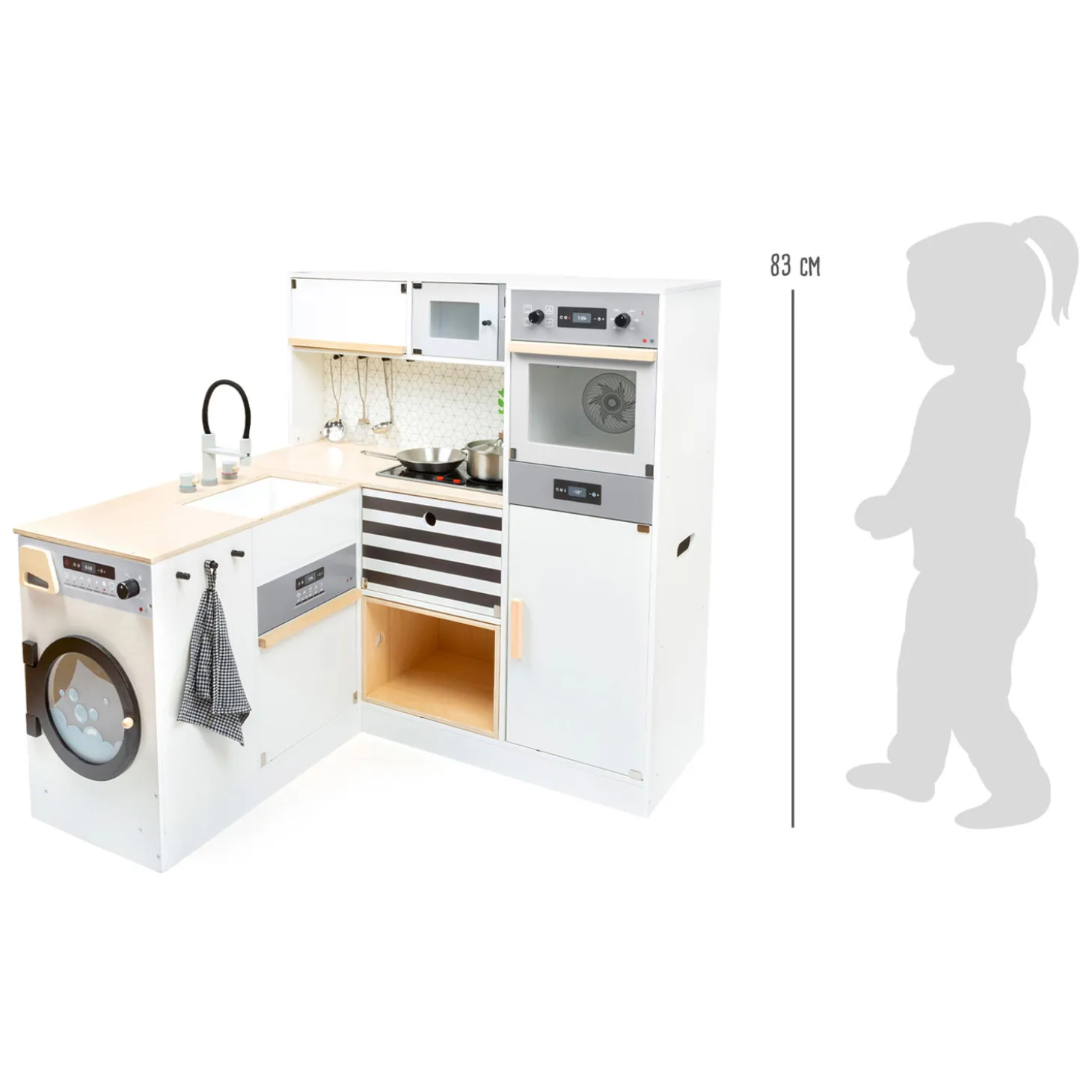 Small Foot - Houten Modulaire Speelkeuken XL Wit, 9dlg.