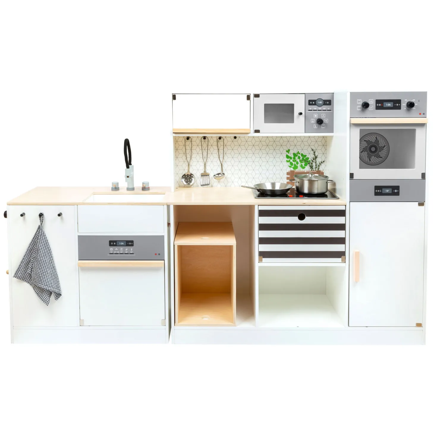 Small Foot - Houten Modulaire Speelkeuken XL Wit, 9dlg.
