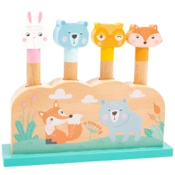 Small Foot - Houten Motoriek Vorm Insteekspel Bosdieren, 5dlg.