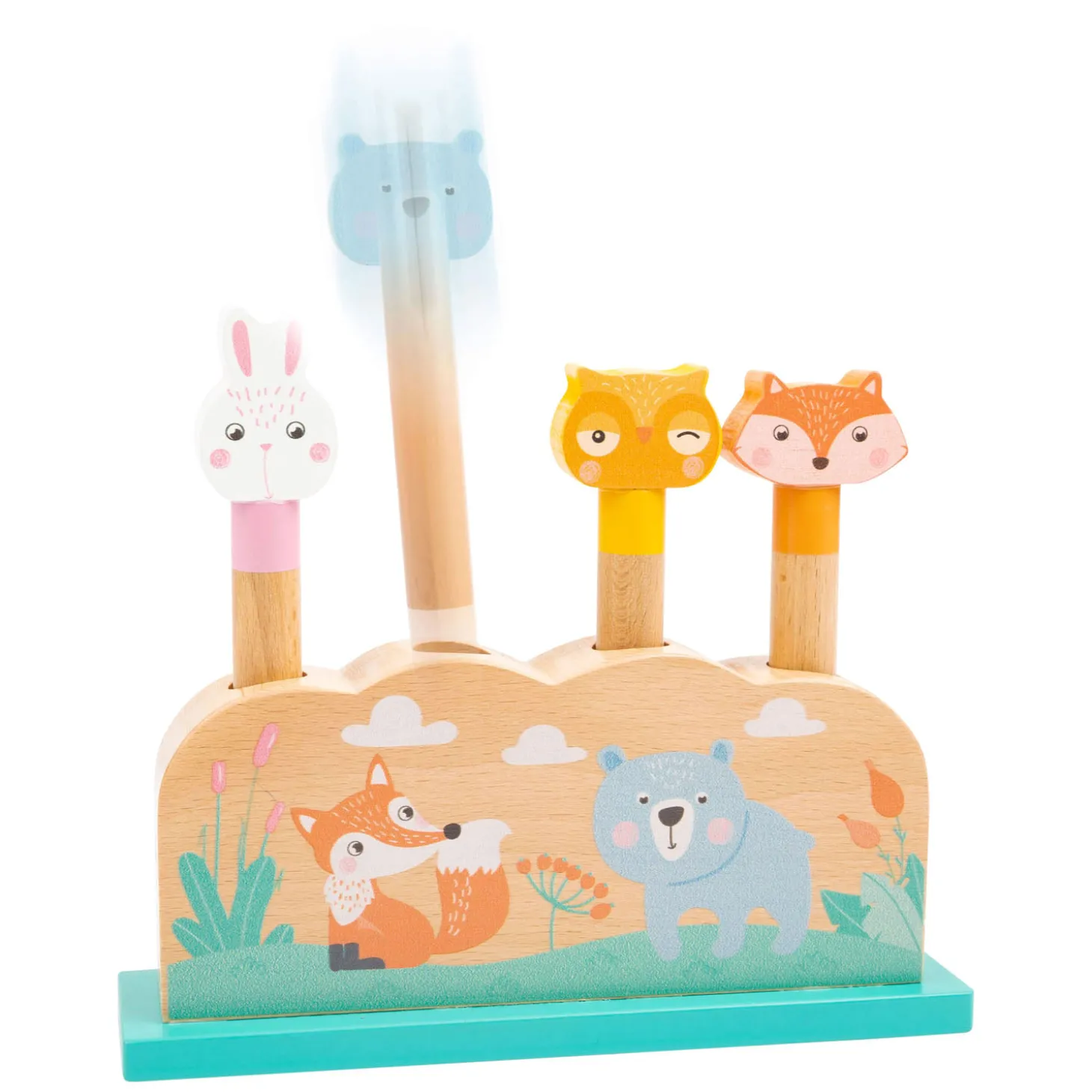 Small Foot - Houten Motoriek Vorm Insteekspel Bosdieren, 5dlg.