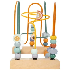 Small Foot  -  Houten Motoriekspiraal Safari met Kralen
