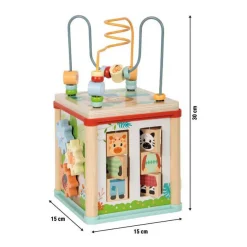 Small Foot - Houten Motoriekkubus FSC Jungle Friends