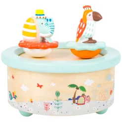 Small Foot - Houten Muziekdoos Papegaai en Olifant