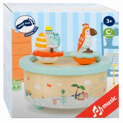 Small Foot - Houten Muziekdoos Papegaai en Olifant