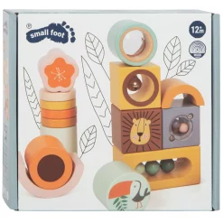 Small Foot - Houten Ontdekblokken Safari, 12dlg.