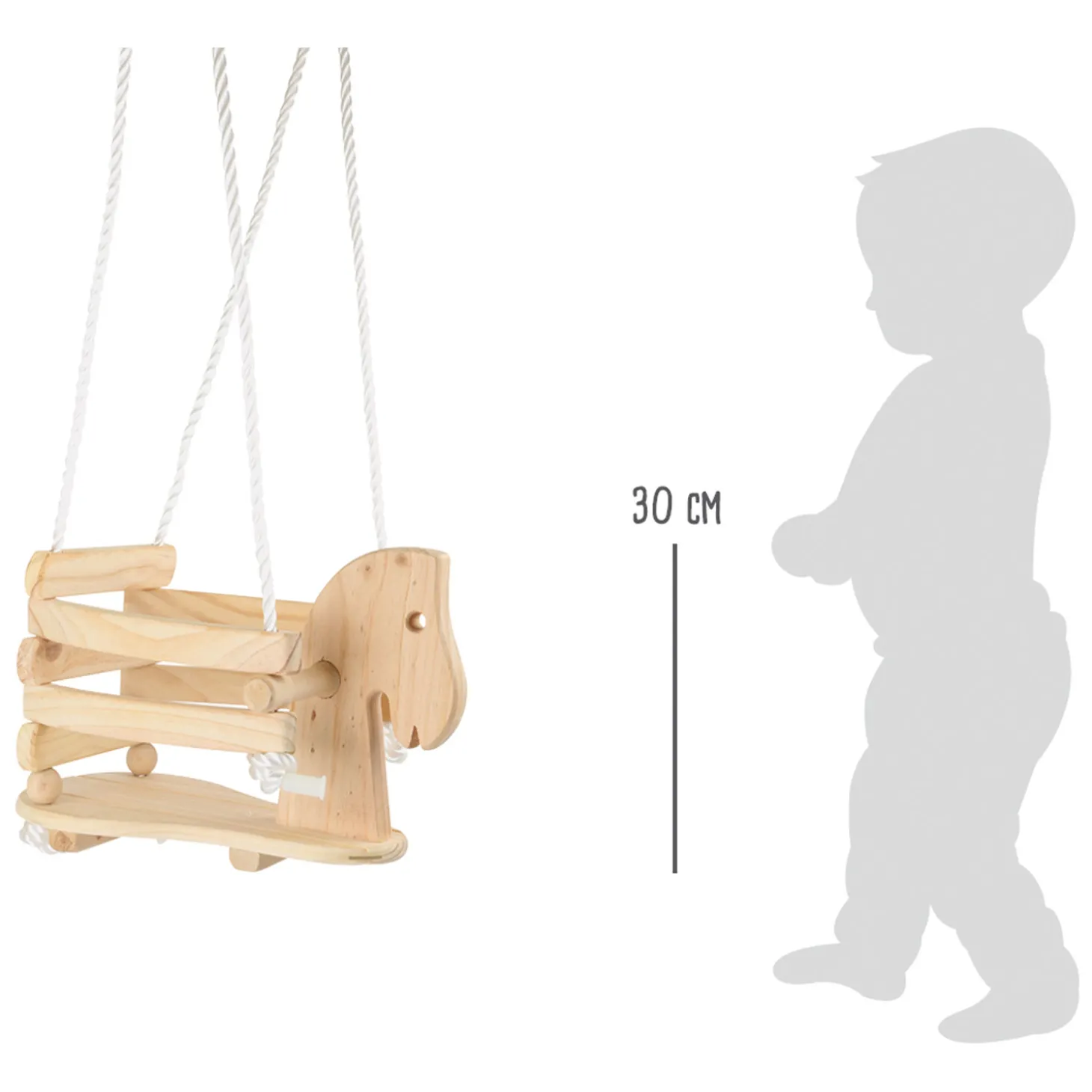 Small Foot - Houten Paardenschommel, 140cm