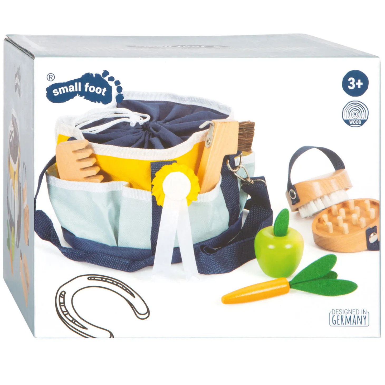Small Foot - Houten Paardenverzorgingsset met Tas, 8dlg.