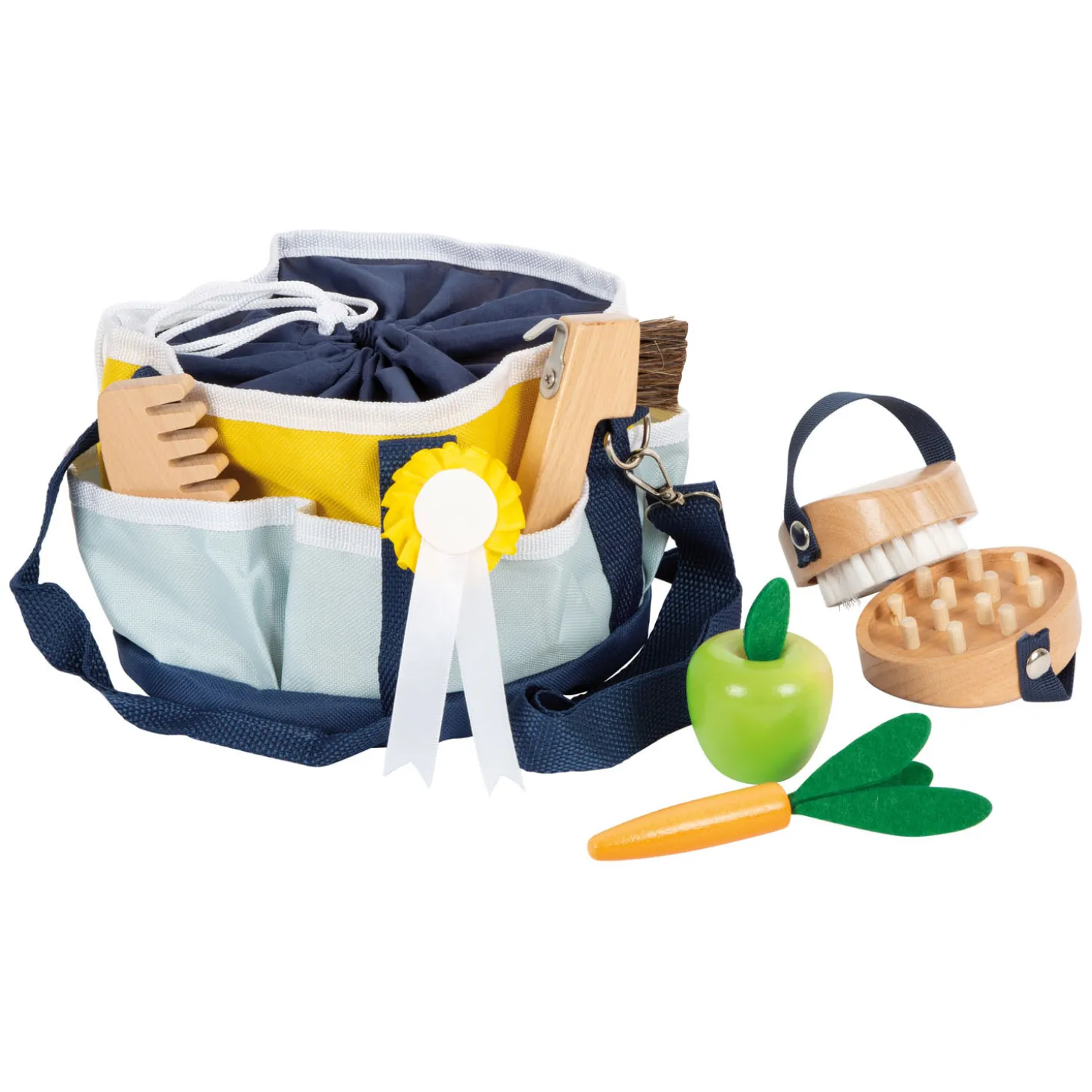 Small Foot - Houten Paardenverzorgingsset met Tas, 8dlg.