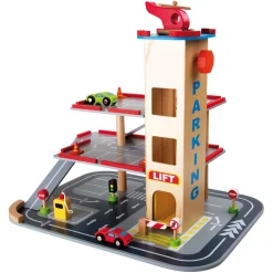 Small Foot  -  Houten Parkeergarage met Accessoires