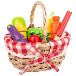 Small Foot - Houten Picknickmand met Snij Fruit, 15dlg.