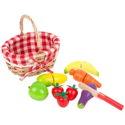 Small Foot - Houten Picknickmand met Snij Fruit, 15dlg.