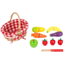 Small Foot - Houten Picknickmand met Snij Fruit, 15dlg.