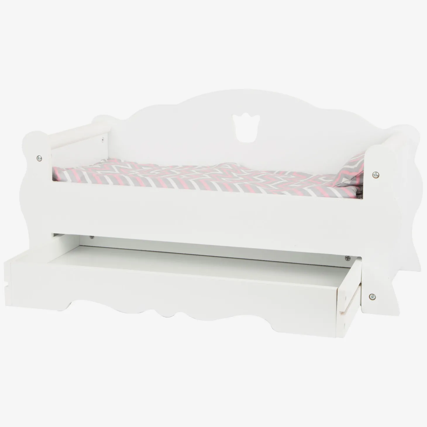 Small Foot - Houten Poppenbed met Lade en Beddengoed, 4dlg.