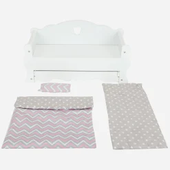 Small Foot - Houten Poppenbed met Lade en Beddengoed, 4dlg.