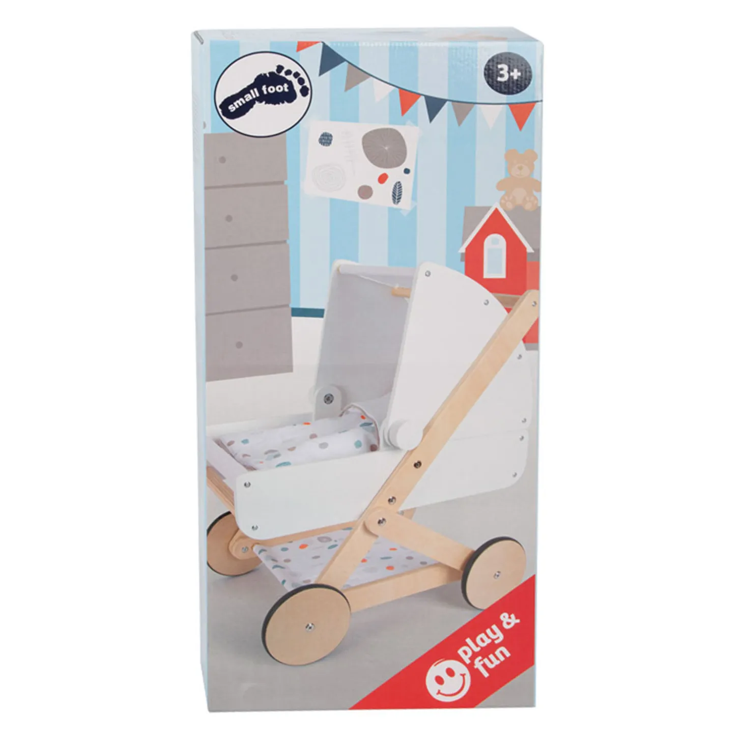 Small Foot - Houten Poppenwagen Little Button