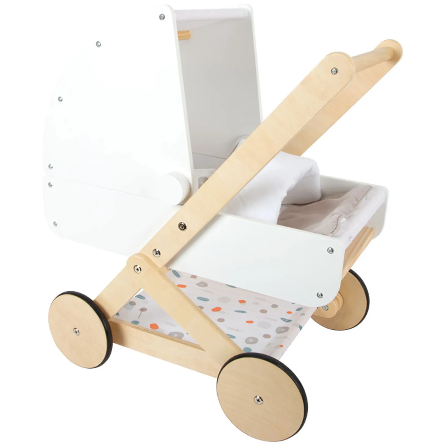 Small Foot - Houten Poppenwagen Little Button
