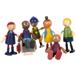 Small Foot - Houten Poppenhuis Familie met Rolstoel, 6st.
