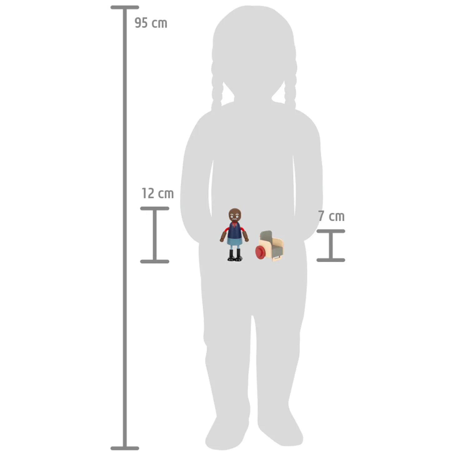 Small Foot - Houten Poppenhuis Familie met Rolstoel, 6st.