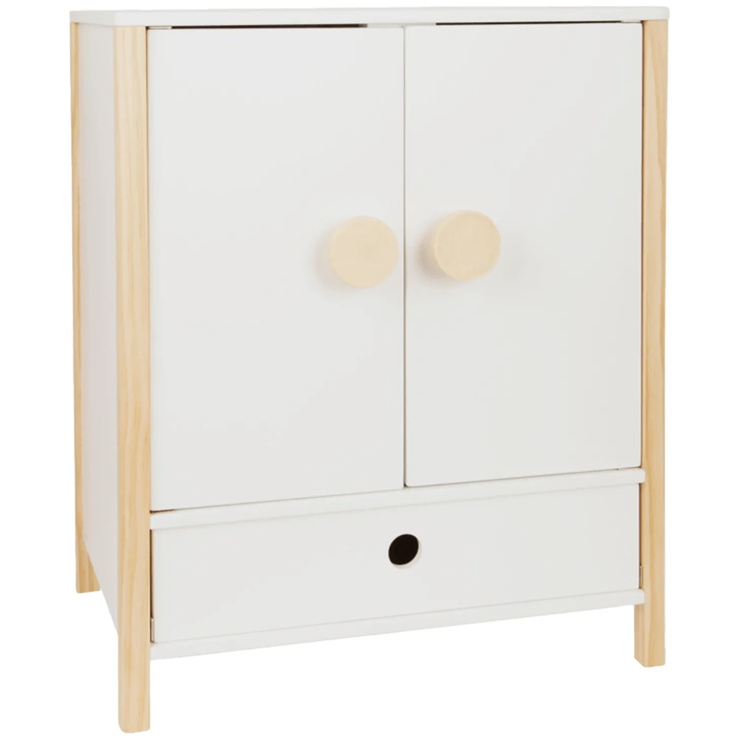 Small Foot - Houten Poppen Kledingkast Little Button met Hangers , 3dlg.