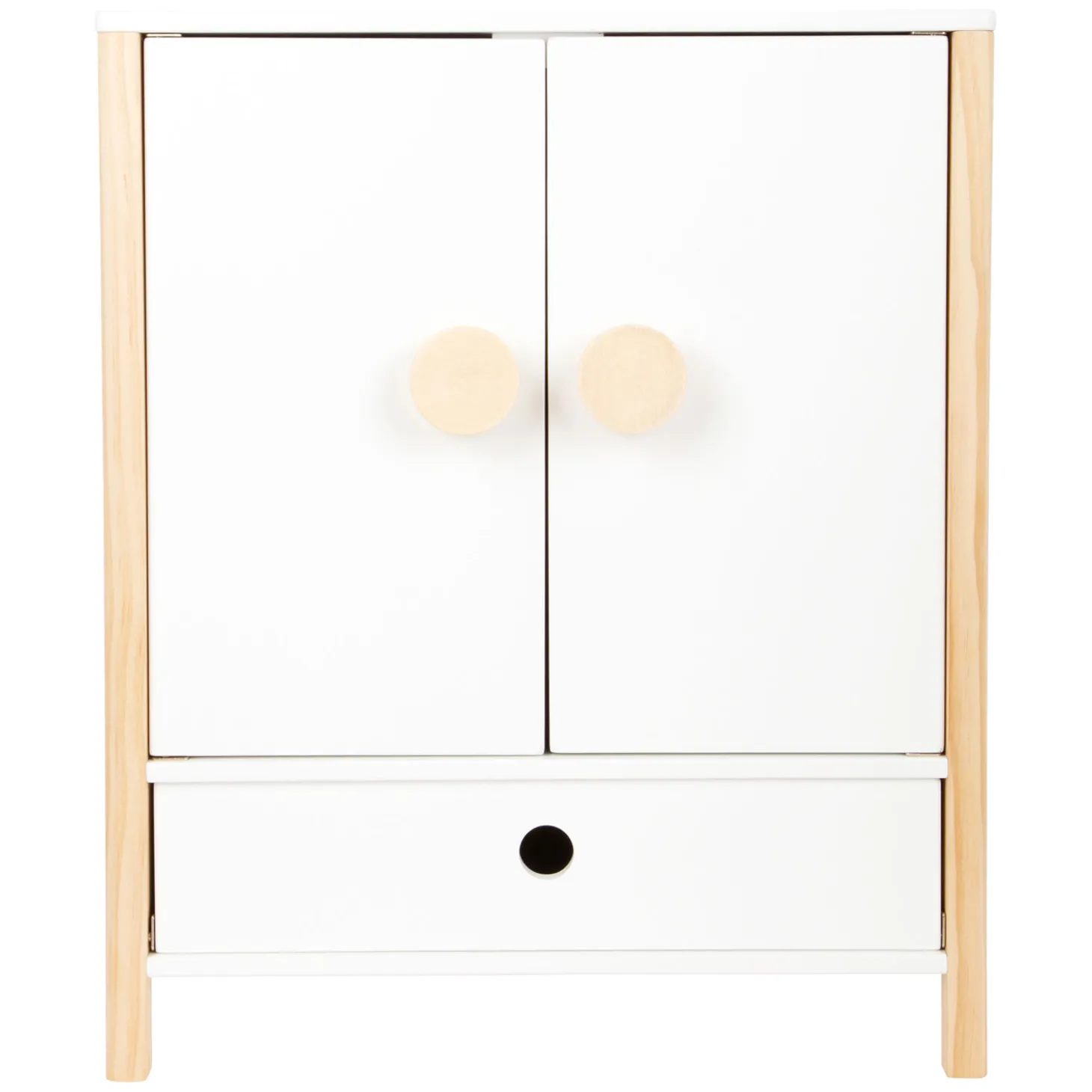 Small Foot - Houten Poppen Kledingkast Little Button met Hangers , 3dlg.