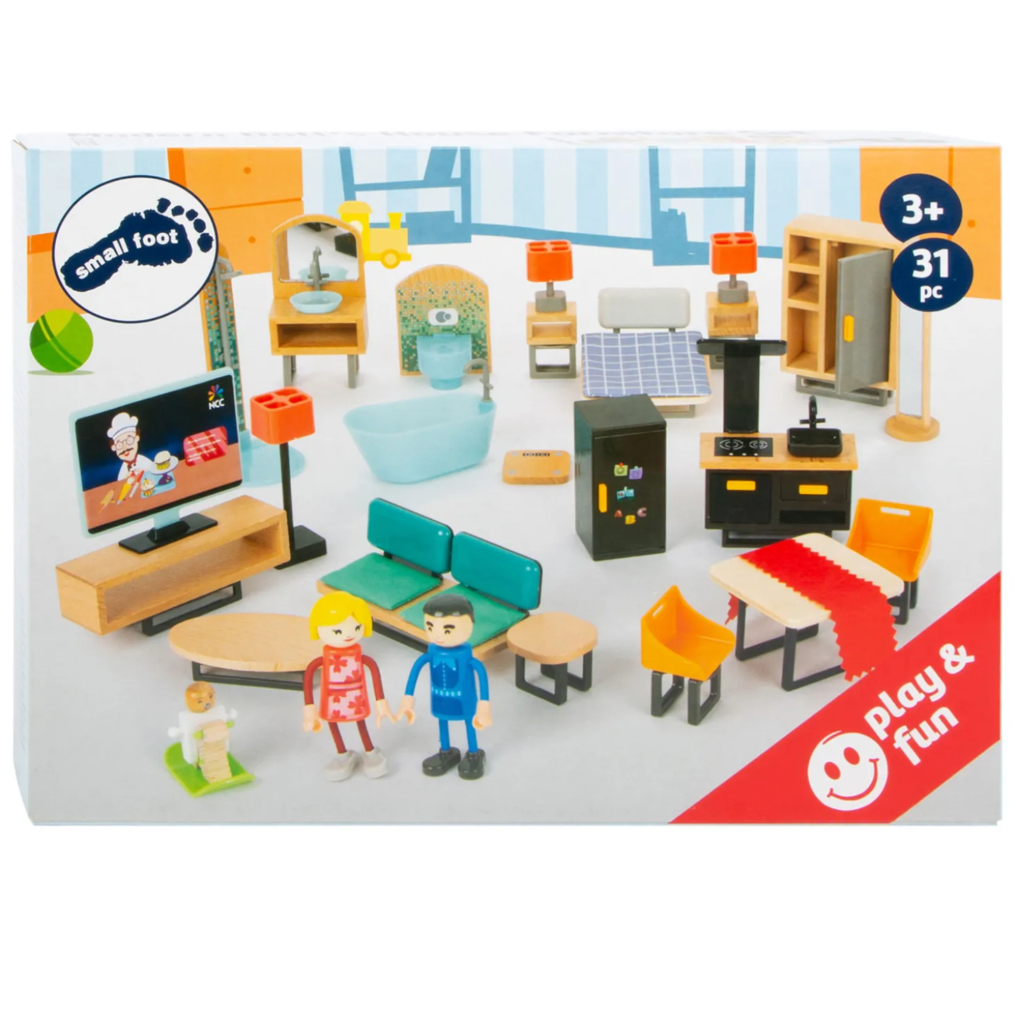 Small Foot - Houten Poppenhuis Meubeltjes Modern Complete Set, 31dlg.