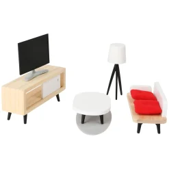 Small Foot - Houten Poppenhuis Meubeltjes Complete Set, 28dlg.
