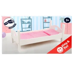 Small Foot - Houten Poppenbed Wit met Beddengoed, 4dlg.