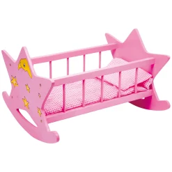 Small Foot - Houten Poppenbed Ster Roze