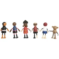 Small Foot - Houten Poppetjes Piraat Buigbaar, 6st.