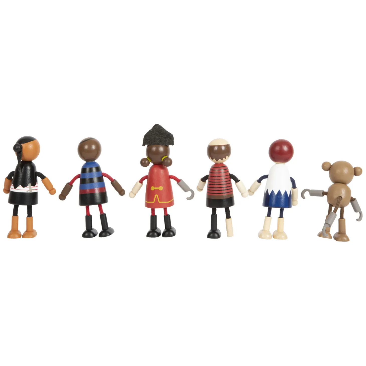 Small Foot - Houten Poppetjes Piraat Buigbaar, 6st.
