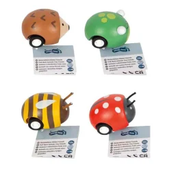 Small Foot - Houten Pull-back Dieren Tiny Friends - 12st.